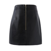 Saanvi Asymmetrischer Rock aus veganem Leder